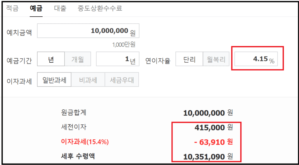 은행예금 금리비교–수협 헤이(Hey)정기예금 기본금리 연4.15%