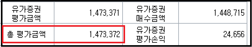 개인연금계좌 2번 총평가금액 - 1월3일자