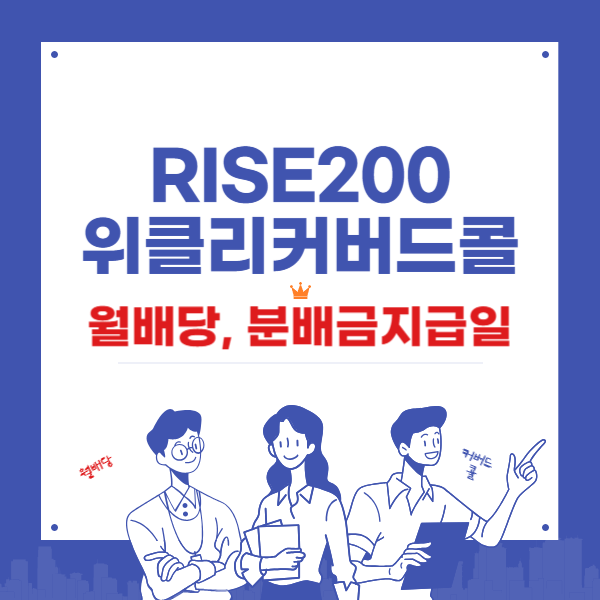 RISE200위클리커버드콜 월배당ETF 분배금지급일